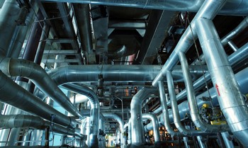 Large commercial piping system at a client facility